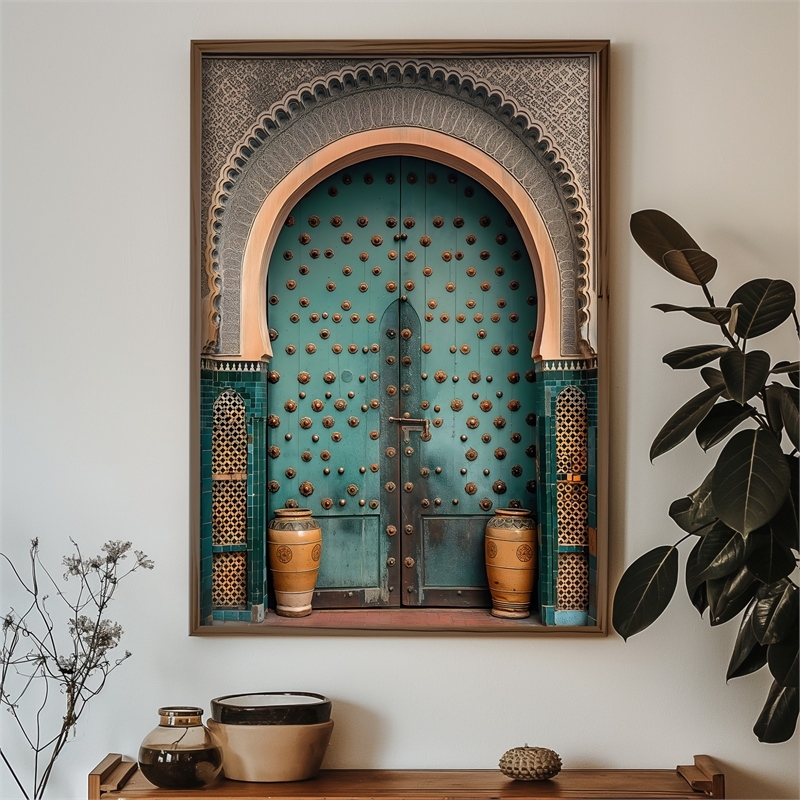 Maklaine Decorative Framed MDF Painting with Pine Wood Frame in Multi-Color