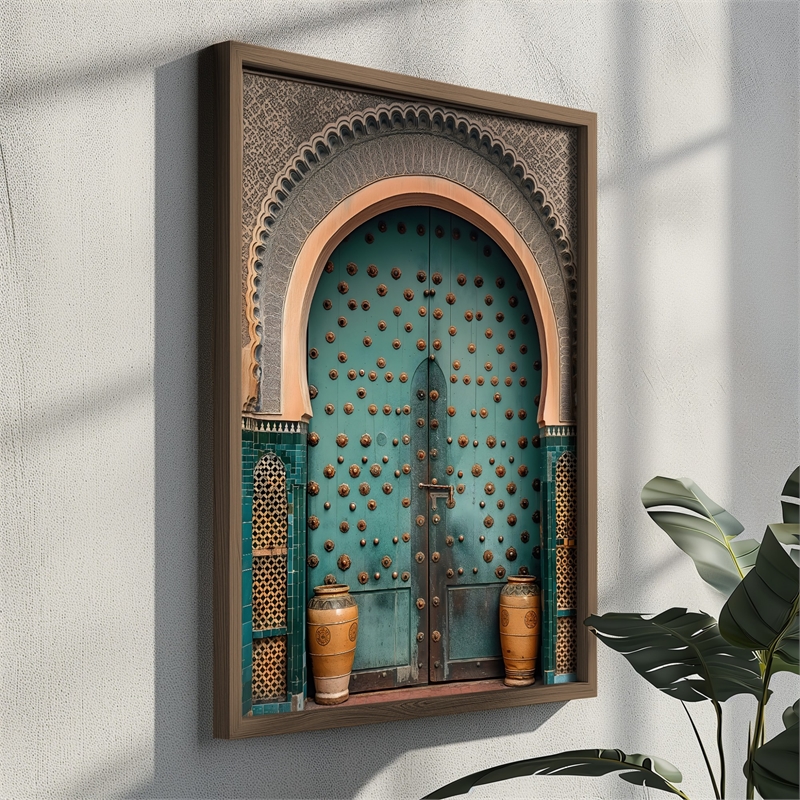 Maklaine Decorative Framed MDF Painting with Pine Wood Frame in Multi-Color