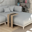Maklaine Modern Side Table with Sleek Design in Oak and Anthracite
