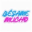Maklaine LED Neon Sign on Acrylic - Besame Mucho Contemporary Wall Decor