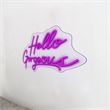 Maklaine Hello Gorgeous Neon Wall Sign in Radiant Purple Acrylic