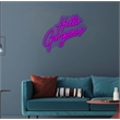 Maklaine Hello Gorgeous Neon Wall Sign in Radiant Purple Acrylic