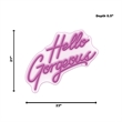 Maklaine Hello Gorgeous Neon Wall Sign in Radiant Purple Acrylic