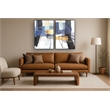 Maklaine Abstract Diptych Hand-Painted Canvas Wall Art with Blue & Gold