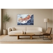 Maklaine Multi-Color LED Canvas Wall Art with Wood Frame 