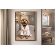 Maklaine Whimsical Poodle Portrait in Gold Frame - 24