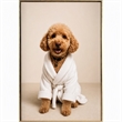 Maklaine Whimsical Poodle Portrait in Gold Frame - 24