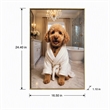 Maklaine Whimsical Poodle Portrait in Gold Frame - 24