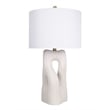 Maklaine Eclipse Harmony Ceramic Table Lamp Set in White Rock Finish