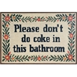 Maklaine Bathroom Wit II Hand-Embellished Canvas with Frame in Brown