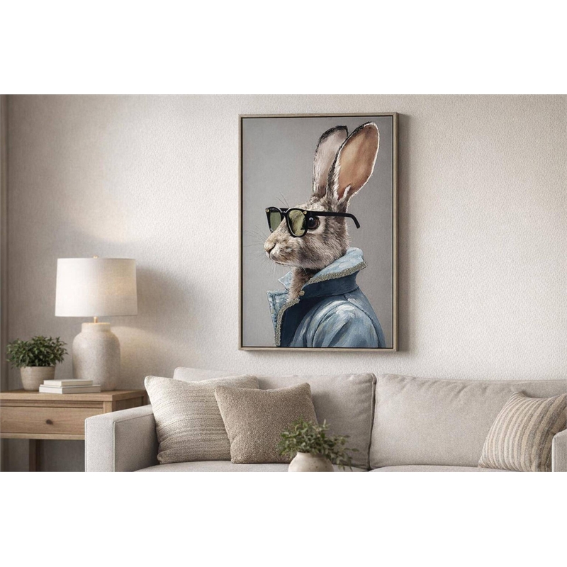Maklaine Velvet Hare II Rabbit Wall Art 24