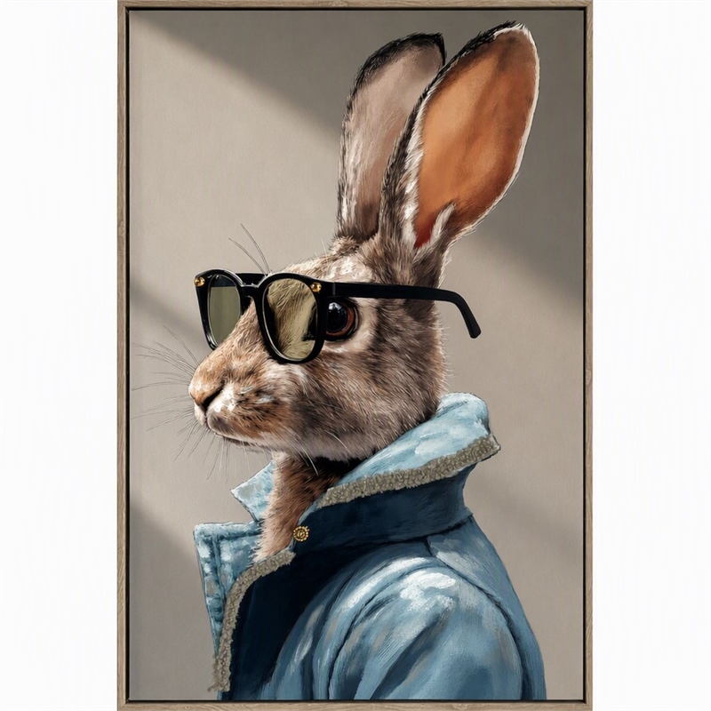 Maklaine Velvet Hare II Rabbit Wall Art 24