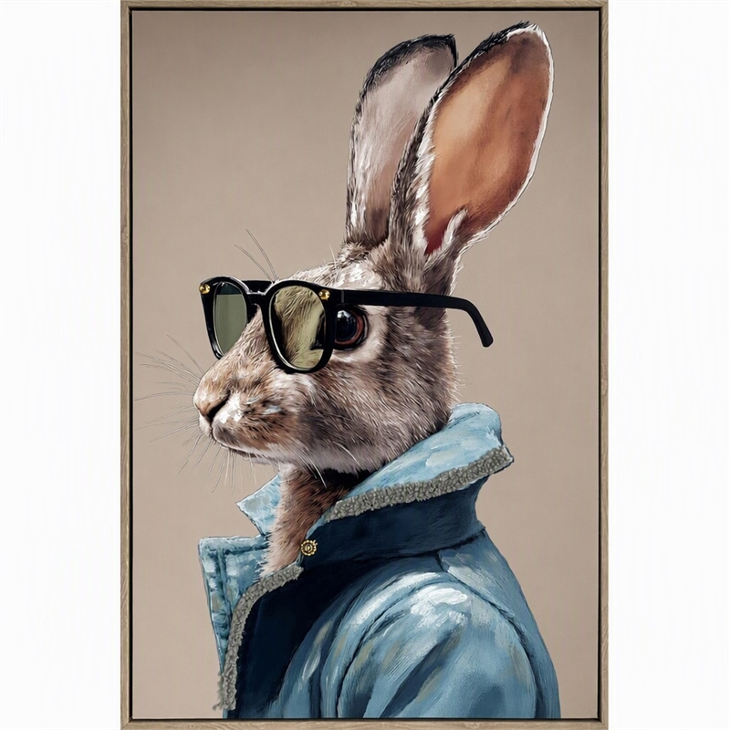 Maklaine Velvet Hare II Rabbit Wall Art 24