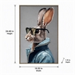 Maklaine Velvet Hare II Rabbit Wall Art 24