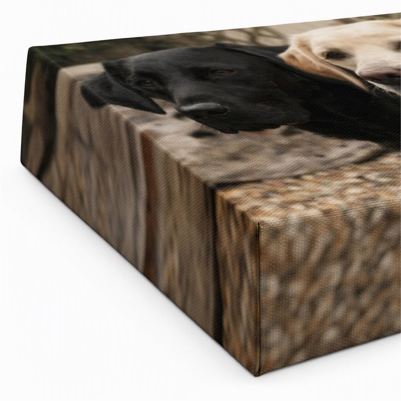 Maklaine Three Labs Multi-Color Canvas Wall Art Solid Wood 36
