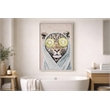 Maklaine Leopard Portrait Bedroom Wall Decor in Handcrafted Pastel Design