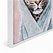 Maklaine Leopard Portrait Bedroom Wall Decor in Handcrafted Pastel Design