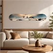 Maklaine Snowboard Wall Art with Hand-Embellished Chinese Maple Frame