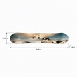 Maklaine Snowboard Wall Art with Hand-Embellished Chinese Maple Frame
