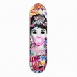 Maklaine Hand-Painted Skateboard Deck Wall Art with Neon Light Multi-Color