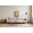 Maklaine Neon Cocktail Art Canvas Wall Art with Engineered Wood Frame