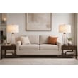 Maklaine Modern Ripple Glass Table Lamp with Gold Flecks and Linen Shade