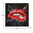 Maklaine Multi-Color Canvas Wall Art with Neon Glow and Black Frame