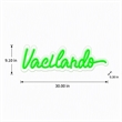 Maklaine LED Neon Wall Sign on Acrylic Panel in Green 30
