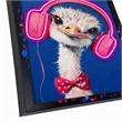 Maklaine Neon Ostrich Framed Canvas Wall Art with Lighting Features