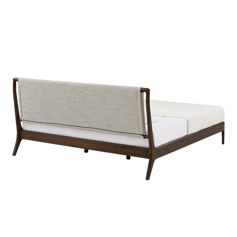 Maklaine Queen Platform Bed in Coffee Finish