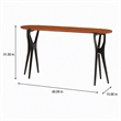 Maklaine Console Table with Bamboo Top in Copper and Charcoal Finish
