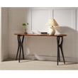 Maklaine Console Table with Bamboo Top in Copper and Charcoal Finish
