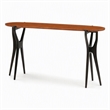 Maklaine Console Table with Bamboo Top in Copper and Charcoal Finish