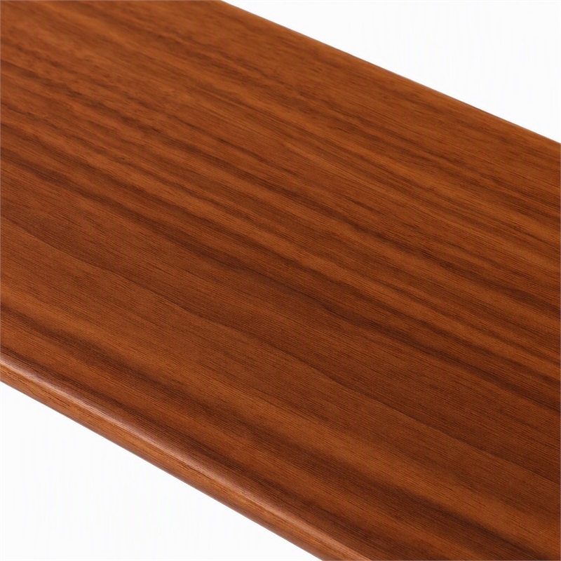 Maklaine Console Table with Bamboo Top in Copper and Charcoal Finish