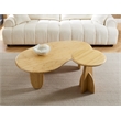 Maklaine Coffee Table in Wheat Finish Bamboo with Sculptural Design