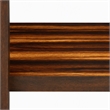 Maklaine Bamboo Shelf in Coffee Finish with Bengal Cinnamon Stripe Inlay