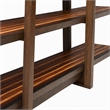 Maklaine Bamboo Shelf in Coffee Finish with Bengal Cinnamon Stripe Inlay