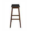Maklaine Counter Height Stool Set with Polyurethane Seat in Exotic