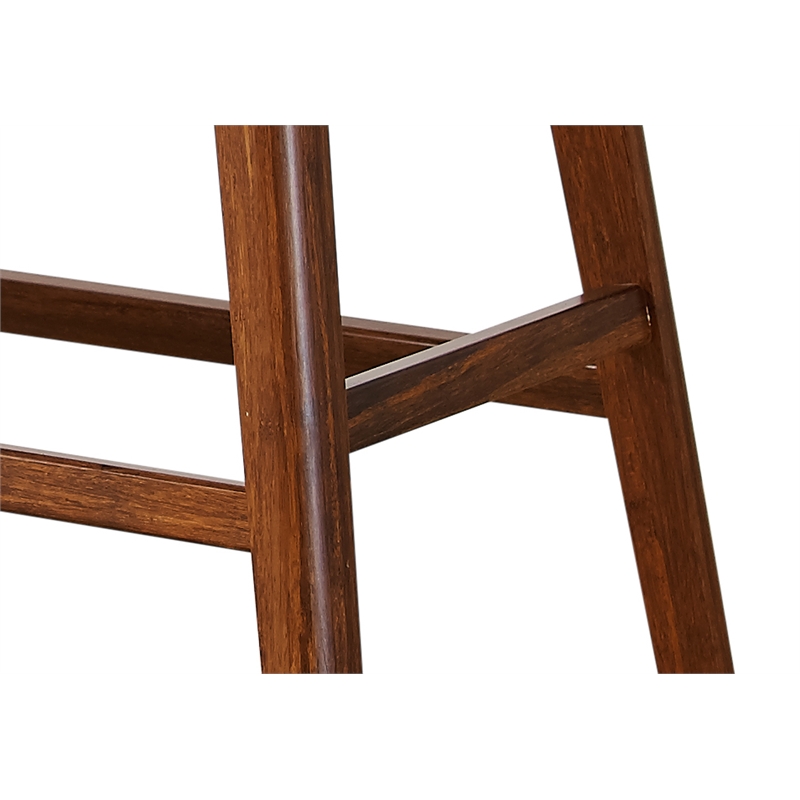Maklaine Counter Height Stool Set with Polyurethane Seat in Exotic