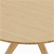 Maklaine Coffee Table in Sand Bamboo Finish with Oval Top