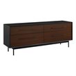 Maklaine 4 Drawer Double Dresser in Crimson Bamboo
