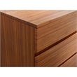Maklaine 4 Drawer Bamboo High Chest in Amber Finish