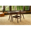 Maklaine Bamboo Writing Desk with Storage Drawers in Coffee Finish