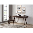 Maklaine Bamboo Writing Desk with Storage Drawers in Coffee Finish