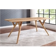 Maklaine Dining Table in Solid Bamboo with Golden Finish
