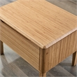 Maklaine Solid Bamboo Nightstand with Soft Close Drawer in Golden
