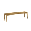 Maklaine Solid Bamboo Fully Assembled Long Dining Bench in Golden