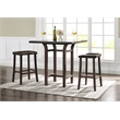Maklaine Set of 2 Solid Bamboo Counter Height Stools in Coffee