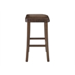 Maklaine Set of 2 Solid Bamboo Counter Height Stools in Coffee