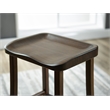 Maklaine Set of 2 Solid Bamboo Counter Height Stools in Coffee